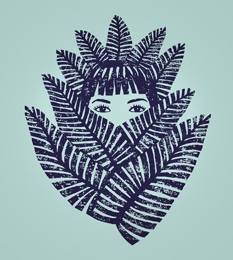 Fern Outline, Fern Illustration, Fern Art, Pattern Design Fashion, Fern Design, Linocut Printmaking, Lino Art, Fern Leaves, Illustration Art Design