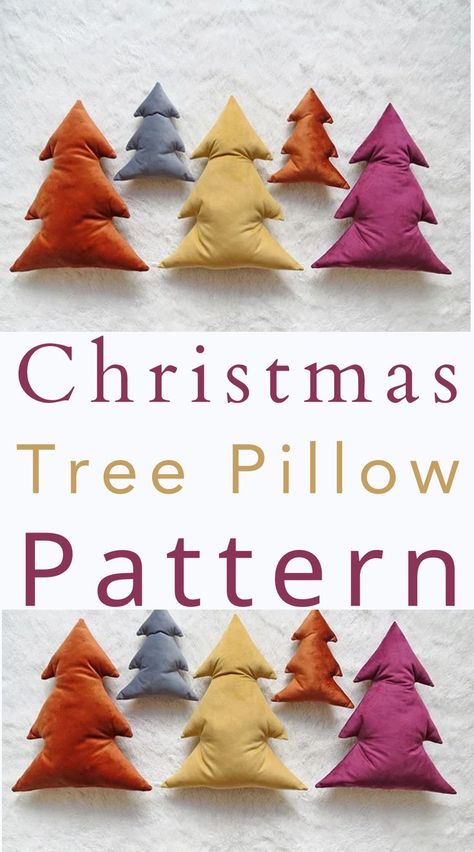 Christmas Tree Pillow Sewing Pillow Sewing Patterns, Christmas Pillows Diy, Pillow Sewing, Xmas Pillows, Christmas Tree Quilt, Christmas Sewing Projects, Fabric Tree, Holiday Sewing, Sewing Projects Free