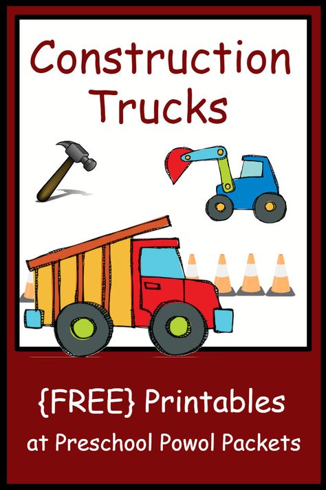 AWESOME {FREE} construction themed preschool printables!! Games, math, language arts, and more! Perfect for preschool and kindergarten!! Construction Creative Art Preschool, Building Preschool, Construction Preschool, Construction Activities Preschool, Construction Theme Classroom, Construction Theme Preschool, Math Language, Preschool Construction, Construction Unit