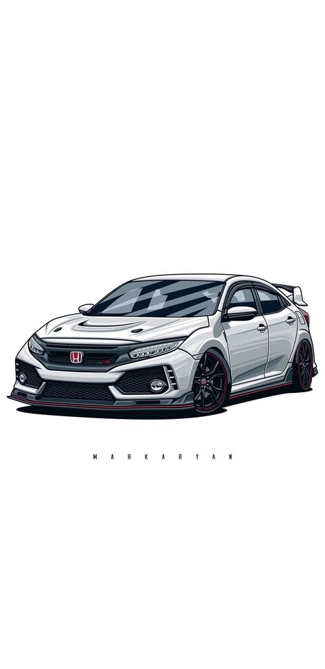 Honda City Wallpapers, Honda Civic Art, Honda Civic Drawing, Civic Type R Wallpaper, Honda Civic Type R Wallpapers, Honda Civic Wallpaper, Honda Aesthetic, Fk8 Type R, Nissan Gtr Wallpapers