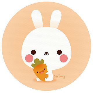 Kawaii Bunny & Carrot Garden Creatures, Bunny Carrot, Rabbit Illustration, Bunny Drawing, Baby Posters, Kawaii Illustration, Kawaii Bunny, Pola Sulam, Bunny Art