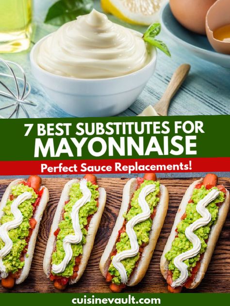 What To Use Instead Of Mayonnaise, Cottage Cheese Mayonnaise, Mayo Replacement, Substitute For Mayonnaise, How To Make Mayo, Mayo Substitute, Egg Replacer, Ingredient Substitutions, Plant Based Eating