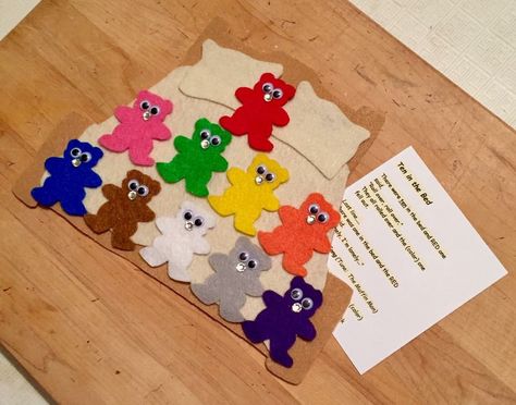 Ten In The Bed Diy Felt Board, Ten In The Bed, Flannel Stories, Flannel Board Stories, Felt Board Stories, Flannel Board, Felt Ideas, Felt Board, Preschool Ideas