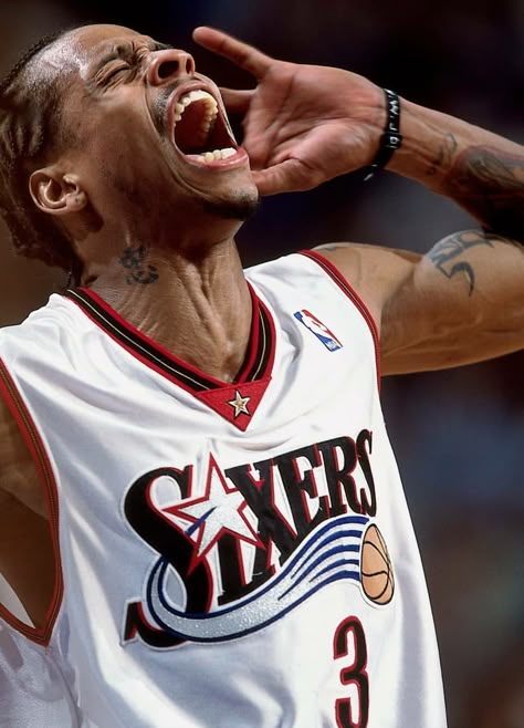 Allen Iverson Allen Iverson Aesthetic, Allen Iverson Tattoos, Allen Iverson Wallpapers, Allen Iverson The Answer, Best Nba Players, Ball Aesthetic, Kobe Bryant Wallpaper, Basketball Stuff, Nba Fashion