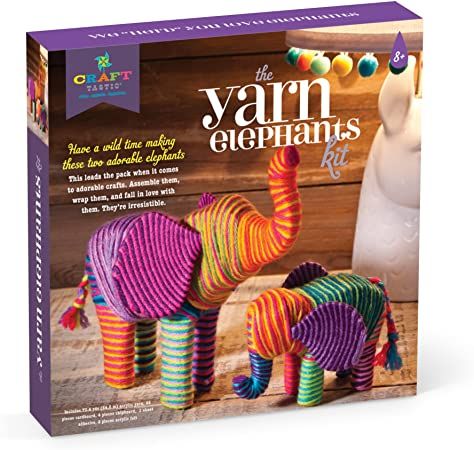 Craft Kits For Adults, Yarn Trees, Yarn Project, Elephant Crafts, Paper Bowls, Art & Craft Kit, Creative Arts And Crafts, Yarn Diy, Diy Craft Kits