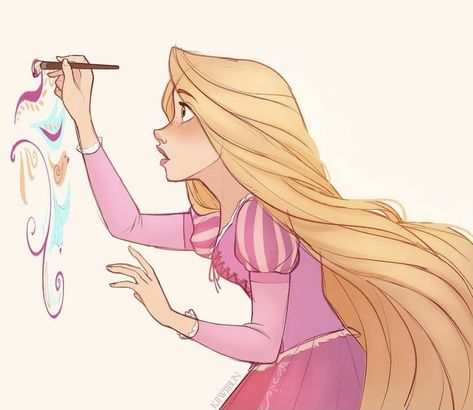 Rapunzel Illustration, Disney Princess Movies, Disney Collage, Princess Rapunzel, Tangled Rapunzel, Princess Drawings, Disney Artwork, Tangle Art, Disney Sketches