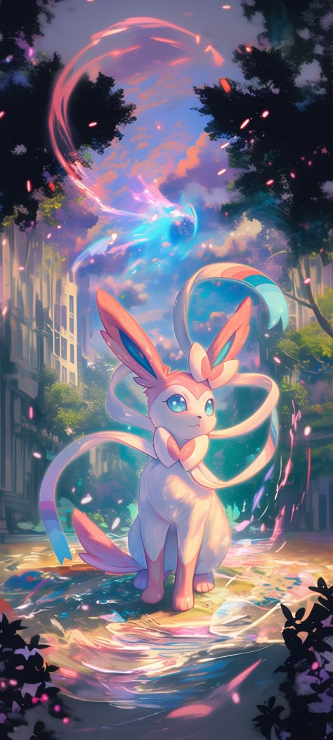 Espeon And Vaporeon, Shiny Ninetales Art, Pokemon Jolteon Art, Pokemon Leafeon Wallpaper, Espeon Background, Sylveon And Umbreon Wallpaper, Cute Sylveon Art, Pokemon Eeveelutions Wallpaper, Sylveon Pokemon Wallpaper