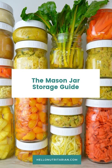 Mason Jar Food Storage Fridge, Mason Jar Refrigerator Organization, Fruit Refrigerator Storage, Fridge Organization Mason Jars, Fridge Glass Containers, Food Storage Containers Refrigerator, Storing Fruits And Veggies In Mason Jars, Storing Vegetables In Mason Jars, Mason Jar Food Storage Ideas