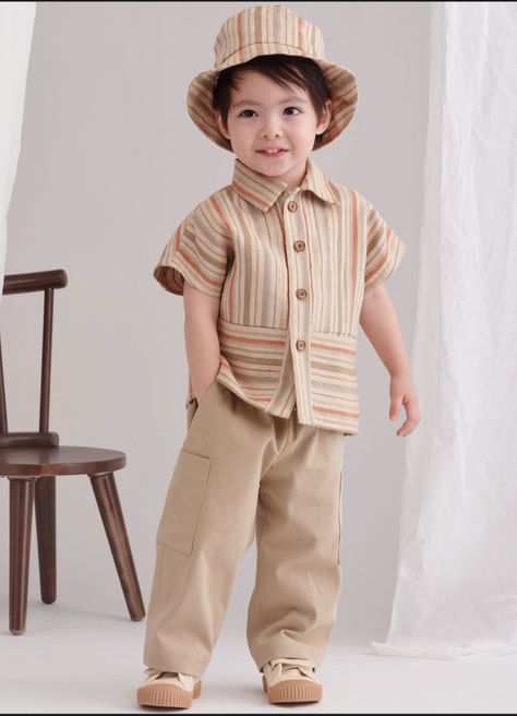 Kids Pants Boys, Hat Sewing, Childrens Clothes Boys, Toddler Top, Shirt With Collar, African Dresses For Kids, Hat Patterns To Sew, Kids Dress Wear, Children Top