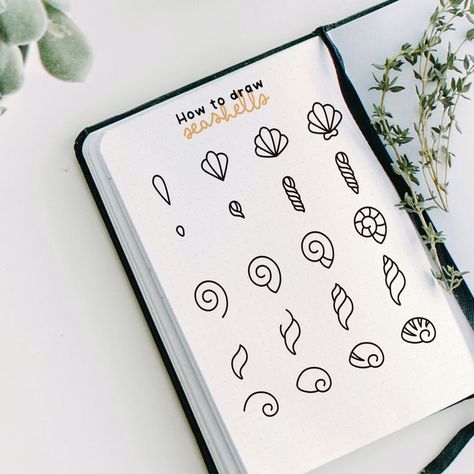 Summer is here and we're ready to get creative! Check out our step-by-step guide to Summer Doodles, and start making your own masterpieces today. How To Draw Seashells, Draw Seashells, Seashell Drawing, Summer Doodles, Summer Is Here, Get Creative, Sea Shells, To Draw, Make Your Own