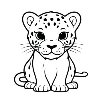 Jaguar Line Art, Cute Jaguar Drawing, Cute Panther Drawing, Nature Outline Drawing, Outline Of Animals, Jaguar Drawing Sketches, Jaguar Drawing Easy, Leopard Drawing Sketch, Jaguar Outline