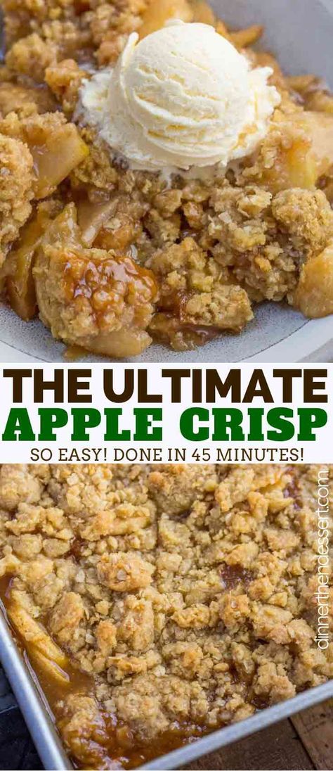 Best Apple Desserts, Brown Sugar Butter, Easy Apple Crisp Recipe, Apples Cinnamon, Sliced Apples, Apple Crisp Recipe, Apple Crisp Easy, Apple Recipes Easy, Apple Dessert Recipes