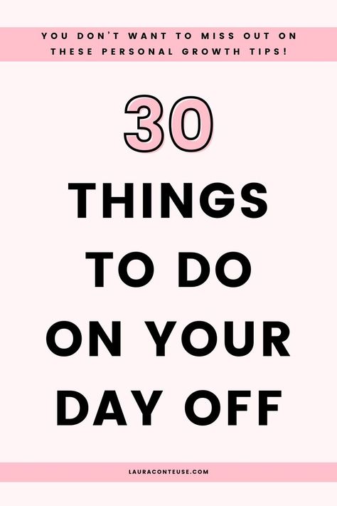 If you're wondering what to do on your day off, these things to do to relax show you what to do on the weekends. When we talk about personal growth tips, we have to talk about fun things to do on your day off work. These are the best ways to spend your day off that show you my favorite things to do on your day off alone. If you're looking for productive things to do on your day off at home, try these relaxing things to do on your day off work. Fun things to do at home alone. Things To Do On Your Day Off, Things To Do On A Day Off, What To Do On A Saturday, What To Do On Days Off Work, What To Do On Workout Rest Days, Things To Do When Alone, Learning To Do Things Alone, Things To Do When It’s Raining Outside, What To Do