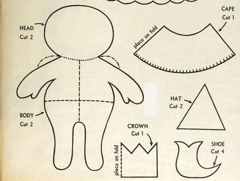 Sew Pattern 1970s Felt Goblins - Strange Ago Goblin Clothes, The Seventies, Clothes Diy, Play Toys, Felt Crafts, Tree Ornaments, Christmas Tree Ornaments, Making Out, Diy Clothes