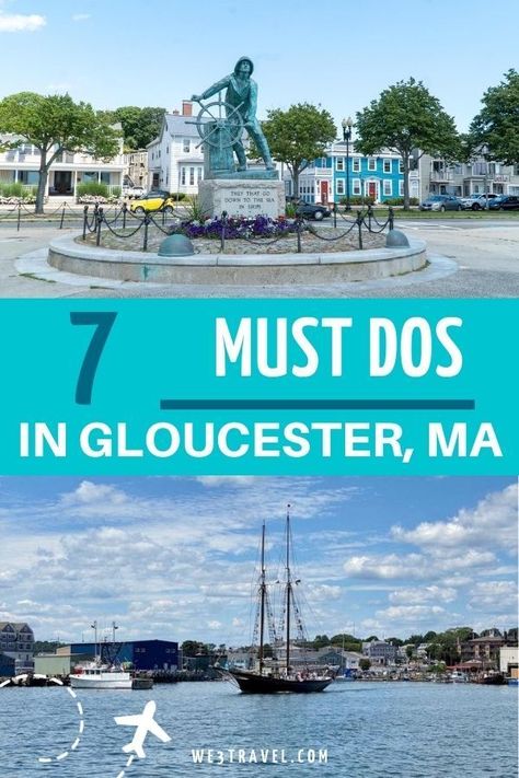 The fishing town of Gloucester makes a perfect day trip from Boston and there are plenty of things to do in Gloucester on the water and land including whale watching and schooner sails. You can also visit nearby towns of Rockport or Salem on Cape Ann in Massachusetts. Gloucester Massachusetts Things To Do, Glouster Massachusetts, Day Trip From Boston, Coastal Massachusetts, Massachusetts Trip, New England Day Trips, Boston 2023, Cape Ann Massachusetts, Day Trips From Boston