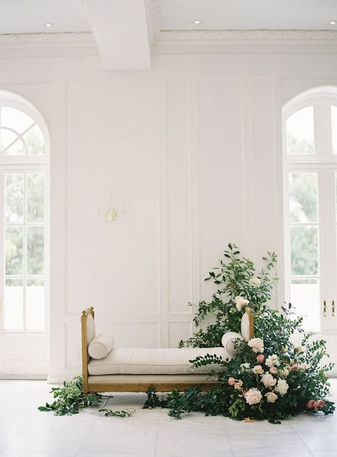 . Wedding Throne, Pelamin Nikah, Belle Shoes, Nikah Decor, Chair Corner, Simple Wedding Decorations, Malay Wedding, Flowers And Greenery, Wedding Planning Decor