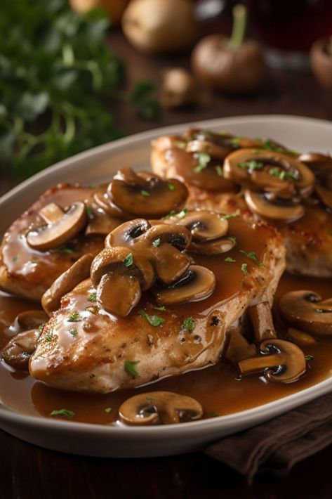 Experience the joy of guilt-free Italian dining with Weight Watchers Italian Skillet Chicken Marsala. A low-fat dish featuring tender chicken, fresh mushrooms, aromatic thyme, and a rich Marsala wine sauce. Perfect with a side of steamed veggies or whole grain pasta. Ideal for those following Weight Watchers or anyone craving a healthy, flavorful meal. Elevate your dinner with this delicious, easy-to-make recipe Weight Watchers Chicken Marsala Recipe, Chicken Marsala Crockpot, Italian Skillet, Weight Watchers Pasta, Whole Grain Pasta, Low Fat Chicken, Steamed Veggies, Chicken Fresh, Marsala Chicken Recipes