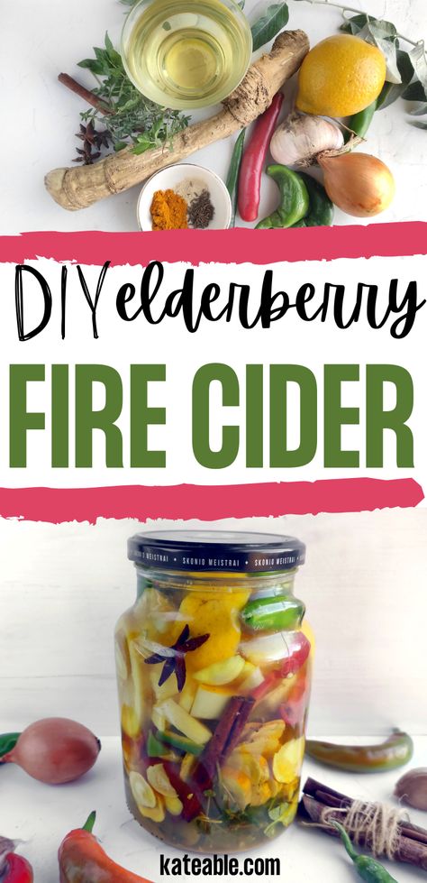 Check out this easy DIY elderberry fire cider recipe! It combines elderberries and tons of great ingredients to take care of your immune system and help you stay healthy during the winter seasons. Elderberry Fire Cider Recipe, Homemade Jaffa Cakes, Fire Cider Tonic, Flowers Recipes, Fire Cider Recipe, Homemade Elderberry, Elderberry Recipes, Edible Flowers Recipes, Herbal Health