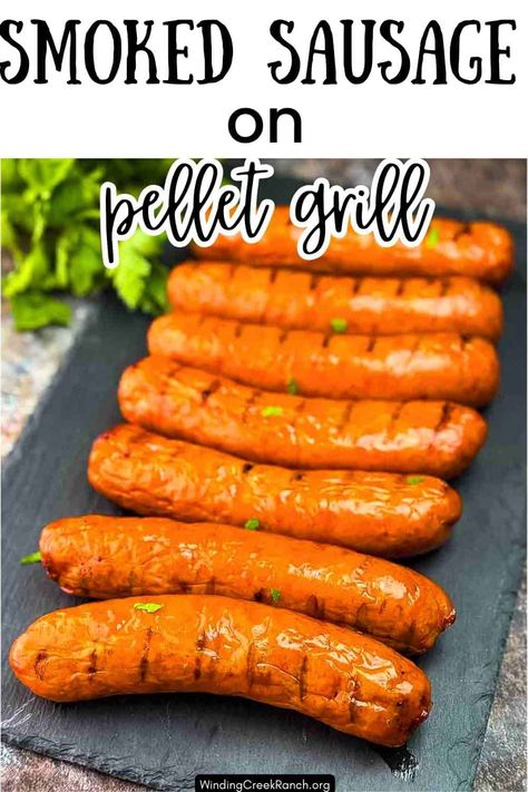 Best Smoked Sausage Recipe on Pellet Grill Easy Pellet Grill Recipes, Best Smoked Sausage Recipe, Quick Pellet Grill Recipes, Smoked Sausage On Pellet Grill, Smoked Chili Recipe, Smoked Bologna Pellet Grill, Smoked Pork Shoulder Pellet Grill, Smoked Hot Dogs Pellet Grill, Smoked Baked Potatoes