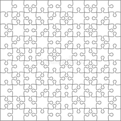 Puzzles grid template. Jigsaw puzzle 100 pieces, thinking game and 10x10 jigsaws detail frame design. Business assemble metaphor vector illustration Puzzle Piece Template, Grid Template, Thinking Games, Pixel Art Grid, Jigsaws, Scroll Saw Patterns, Printable Games, 100 Days Of School, Art Plastique