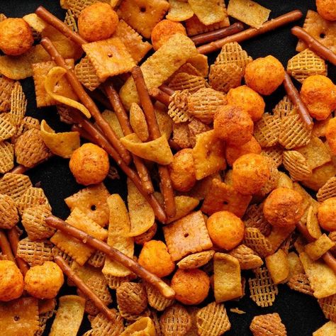 Nacho Snack Mix Lemony Snack Mix Taste Of Home, Spicy Ranch Snack Mix Recipes, Snack Mix With Fritos Corn Chips, Tex Mex Chex Mix Recipes, Snack Mix With Kix Cereal, Snack Mix Recipes, Corn Chips, Chex Mix, Recipe Boards