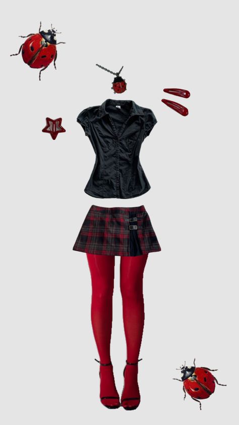 Ladybug Outfits, Ladybug Girl, Funky Outfits, Fashion Inspo Outfits, Fashion Inspo