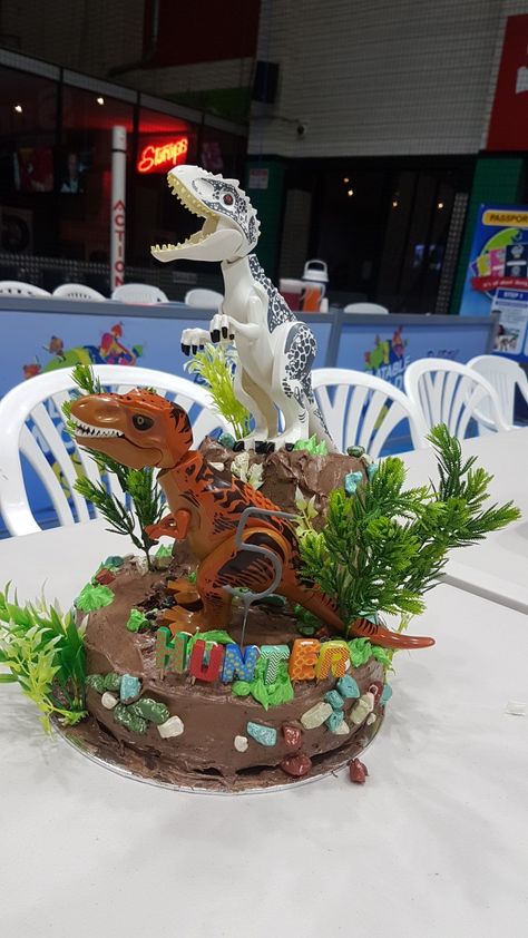 Lego Dinosaur Cake, Lego Jurassic Park Cake, Dinosaur Cake Jurassic Park, Birthday Cake Jurassic Park, Jurassic World Blue Raptor Cake, Monster Truck And Dinosaur Cake, Jurassic World Cake, Lego Dinosaur, 5th Birthday Boys