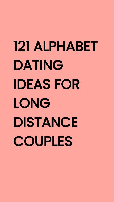 If you're searching for creative date ideas to spice up your long-distance relationship, you've come to the right place! Explore these exciting alphabet dating concepts tailored specifically for couples in long-distance relationships. Say goodbye to dull dates and hello to memorable experiences that will bring you closer no matter the miles between you. Something For Boyfriend Long Distance, Things To Do With Your Boyfriend Long Distance, Long Distance Relationship Fun Ideas, Online Date Night Ideas, Healthy Long Distance Relationships, Online Dates Ideas, Cute Things To Do With Your Long Distance Boyfriend, Long Distance Relationship Date Night, Things To Send To Your Long Distance Bf