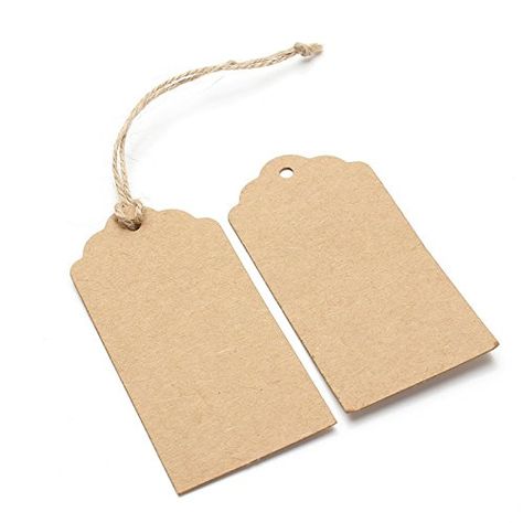 100pcs Kraft Paper Gift Tags with Free 100 Root Natural Jute Twine(Water Ripple) Kraft Paper Tags, Wholesale Craft Supplies, Discount Logo, Storing Craft Supplies, Gift Wrap Tags, Paper Gift Tags, Paper Flower Tutorial, Jewelry Making Project, Clothing Tags