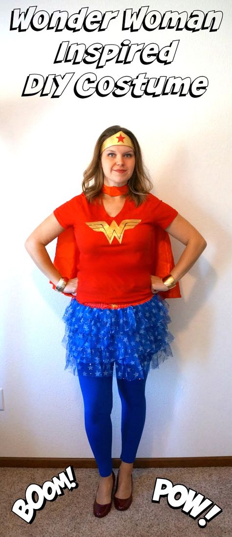 DIY Wonder Woman Inspired Costume tutorial and shopping list Diy Wonder Woman Costume, Leggings Hack, Wonder Woman Costume Diy, Wonder Woman Diy, Modest Costumes, Diy Superhero Costume, Diy Couples Costumes, Diy Costumes Women, Woman Costume