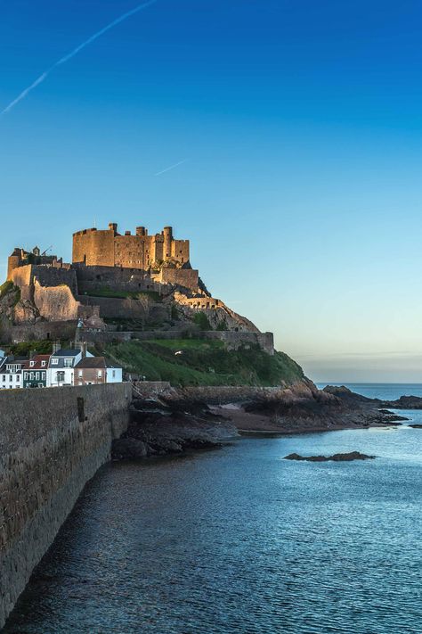 Jersey Castle and Port in the mid afternoon - Jersey Channel Islands Jersey Channel Islands Aesthetic, Jersey Island, Fantasy Terrain, Jersey Channel Islands, Mid Afternoon, All I Ever Wanted, Channel Islands, Northern Europe, Travel Europe