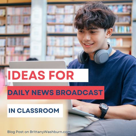 Student Broadcast Ideas, Elementary News Broadcast, Student News Broadcast, Broadcasting Classroom, School Broadcast Ideas, Student Interview, Elementary Technology, Morning School, Morning Announcements