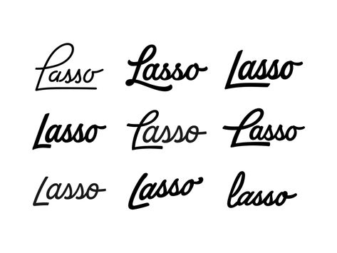 Lasso Logotype by Bill S Kenney #Design Popular #Dribbble #shots Script Logotype, Diner Branding, Script Logo Design, Cursive Logo, Photography Mobile, Vintage Script, Popular Logos, Vegan Curry, Font Inspiration