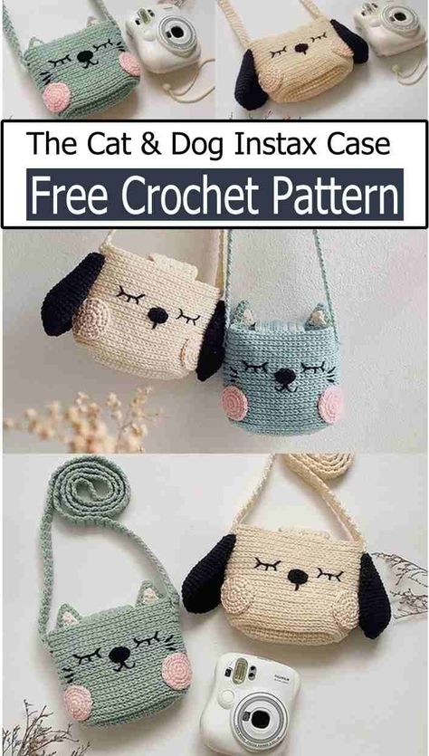 Crochet Cat Case Pattern Crochet Kitty Purse, Crochet Animal Purse Free Pattern, Crochet Animal Pouch Free Pattern, Animal Purse Crochet, Crochet Cat Purse Pattern Free, Cat Purse Crochet, Crochet Cat Bag Pattern, Cat Themed Crochet Patterns, Crochet Kids Purse Free Pattern