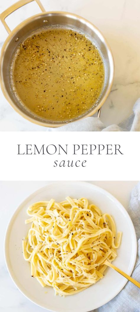 Dairy Free Lemon Pasta, Lemon Garlic Pasta Sauce, Lemon Pasta Sauce, Easy Lemon Pasta, Healthy Pasta Sauce, Lemon Pepper Pasta, Pasta Fish, Lemon Pepper Sauce, Maria Martin