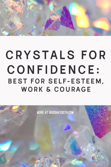 Crystals For Confidence, Crystal Seashells, Healing Crystals For You, Low Confidence, Working Desk, Best Crystals, Crystals Stones, Boost Your Confidence, Self Acceptance