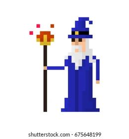 Pixel wizard for games and applications Art Photos, 3d Objects, Wizard, Pixel Art, Art Images, Stock Images, Stock Photos, Illustrations, Art