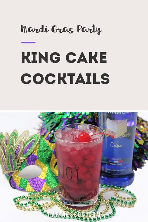 Cake Vodka Drinks, King Cake Ice Cream, Traditional King Cake, Mardi Gras Party Food, Mardi Gras Desserts, Mardi Gras Cocktails, Mardi Gras Drinks, Cake Vodka, Frozen Daiquiri