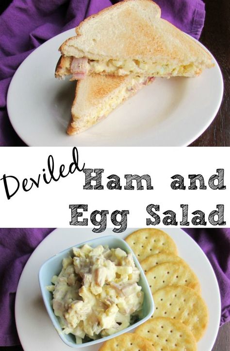 Ham And Egg Salad, Ham And Egg Sandwich, Deviled Ham, Leftover Hard Boiled Eggs, Egg Salad Recipes, Boiled Egg Salad, Deviled Egg Potato Salad, Lamb Pasta, Deviled Egg Recipe