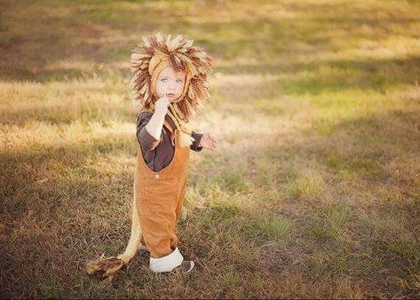 Lion Cowardly Lion Halloween Costume, Lion Costume Diy, Cowardly Lion Costume, Baby Lion Costume, Strong Lion, Costume Lion, Lion Halloween Costume, Lion Halloween