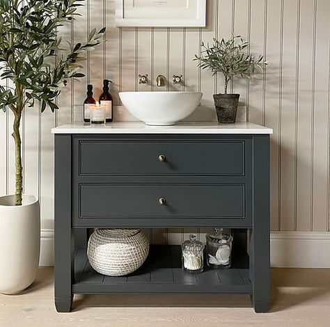 Oak Sink Unit Bathroom, Wc Vanity Unit, Bathroom Vanity Unit 600mm, Freestanding Vanity Unit Bathroom, Freestanding Bathroom Vanity Ideas, Neptune Bathroom Vanity, Dark Bathroom Sink Cabinet, Ensuite Vanity Ideas, Free Standing Vanity Unit