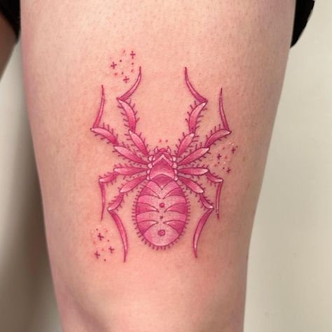 Pink Spider Tattoo, Pink Spider, Spider Tattoo, Girls World, Tattoos, Pink, On Instagram, Instagram, Art