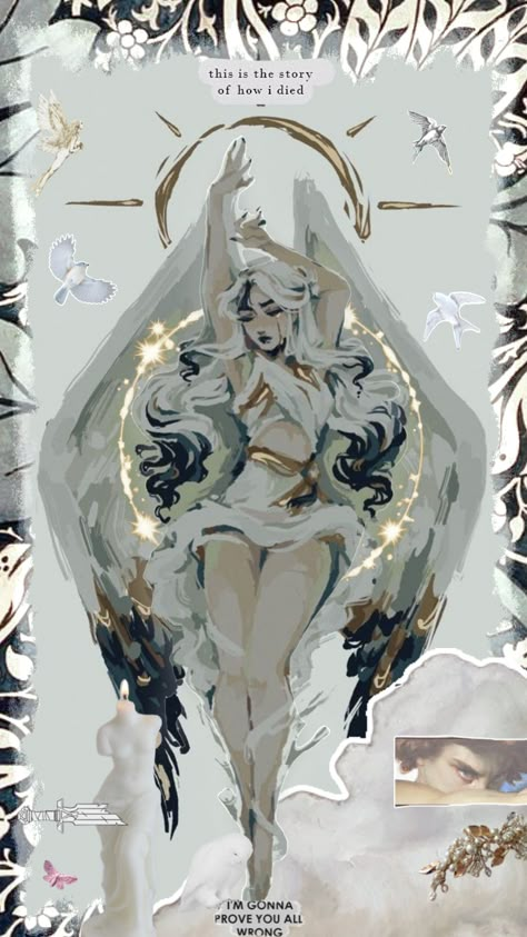 Angel 🕊️🧚❤️‍🩹 Goddesscore Aesthetic, Types Of Halos Angel, Angel Oc Ideas, Angel Halo Drawing, Biblically Accurate Angel Oc, Angel Outfit Drawing, Angelic Poses, Angel Oc Design, Angel Types