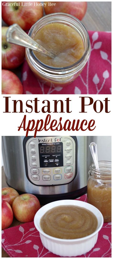 See how quick and easy it is to make applesauce in your Instant Pot or pressure cooker on gracefullittlehoneybee.com Instant Pot Applesauce, Vegan Instant Pot Recipes, Apple Sauce Recipes, Homemade Applesauce, Instant Pot Soup, Photo Food, Apple Sauce, Instapot Recipes, Köstliche Desserts