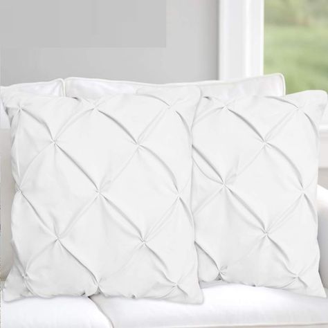 PRICES MAY VARY. Natural Cotton Imported Precious Star Linen Pinch Pleated Pillow Shams Set of 2 White Solid European Square 26x26 Inch 600-TC 100% Egyptian Cotton Pack of 2 Euro White Shams, Cushion Cover HYPOALLERGENIC 100% EGYPTIAN COTTON PINCH PLATED PILLOW COVERS - 100% Egyptian cotton, A Fabric Known for Its Luxurious Appeal And High Durability. COMFORTABLE & DURABLE - Ultra soft and smooth. Pillow Cover Sham is Finished With High Strength Stitching to Match That of The Cloth. PREMIUM MATE European Pillows, Euro Pillow, Pink Pillows, Euro Pillow Shams, Cotton Pillow Cases, Throw Pillow Sets, White Pillows, Cool Beds, Square Pillow Cover