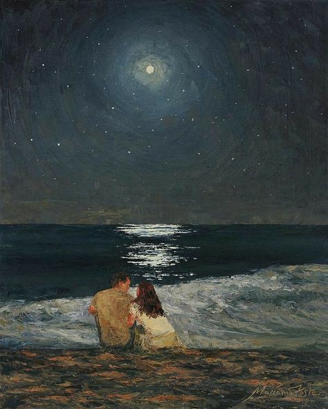 Sea Sparkle, Wave Aesthetic, Luna Sea, Love Night, Aesthetic Canvas, Moon Luna, Sky Stars, Stars Moon, Tarot Readings