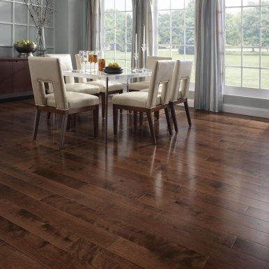 Preverco Classic Yellow Birch in Cappucino Black Hardwood Floors, Home Depot Flooring, Maple Floors, Beautiful Flooring, Engineered Wood Flooring, Brown Floors, Flooring Store, Engineered Flooring, Engineered Hardwood Flooring