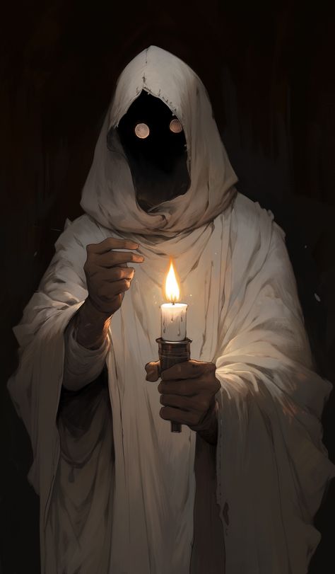 Dnd Possessed Character, Haunted Character Design, Evil Cleric Art, White Mask Character Art, Eldritch Character Art, Dnd Cultist Art, D&d Cultist, Uncanny Valley Character Design, Cosmic Horror Character Design