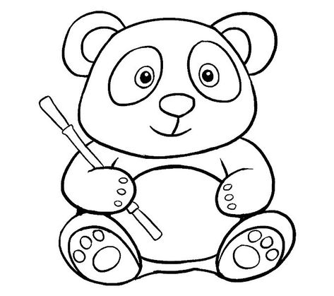 Panda Drawing Easy, Draw A Panda, Starfish Drawing, Panda Coloring Pages, Girl Drawing Easy, Panda Drawing, Pencil Drawings Of Girls, Line Art Images, Drawing Guides