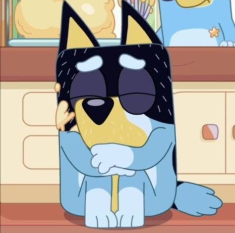 Bluey Bandit Pfp, Bluey Pfp, Bluey Icons, Bandit Bluey, Bandit Heeler, Bluey Stuff, Happy Cartoon, Cute Cartoon Characters, Silly Dogs